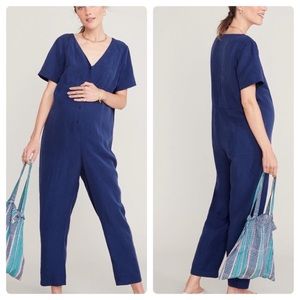 Hatch Noelle Jumpsuit Sz L (3) Navy Blue